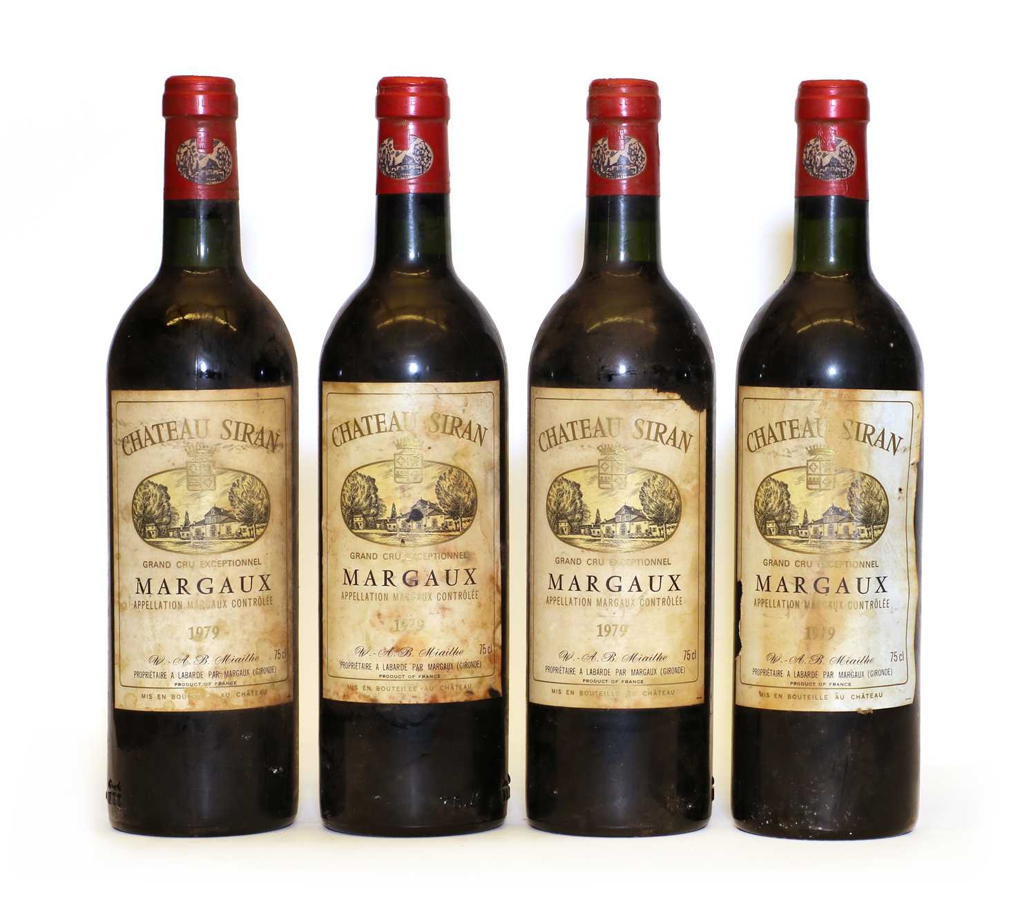 Chateau Siran, Margaux, Cru Bourgeois, 1979, four bottles