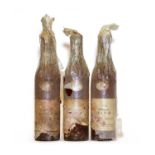 Hine, Grande Champagne Cognac, 70 proof, 24 fl. ozs, 1960s bottling, three bottles