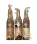 Hine, Grande Champagne Cognac, 70 proof, 24 fl. ozs, 1960s bottling, three bottles