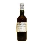 Black & White, Choice Old Scotch Whisky, Buchanans, 1950s spring cap bottling, one bottle