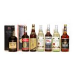Assorted Rum: Havana Club, Extra Aged Dry Rum, Aged 7 Years, 1 bottle and 6 various others