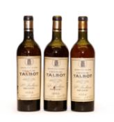 Chateau Talbot, 4eme Cru Classe, St Julien. 1934, three bottles