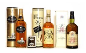 Assorted Scotch Whisky: Glengoyne, Single Highland Malt, 12 Years Old, 1 bottle & 2 various others