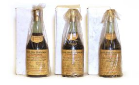 Maurice Gourry, Domaine de Chadeville, Grand Fine Champagne Cognac, 1960s bottling, three bottles