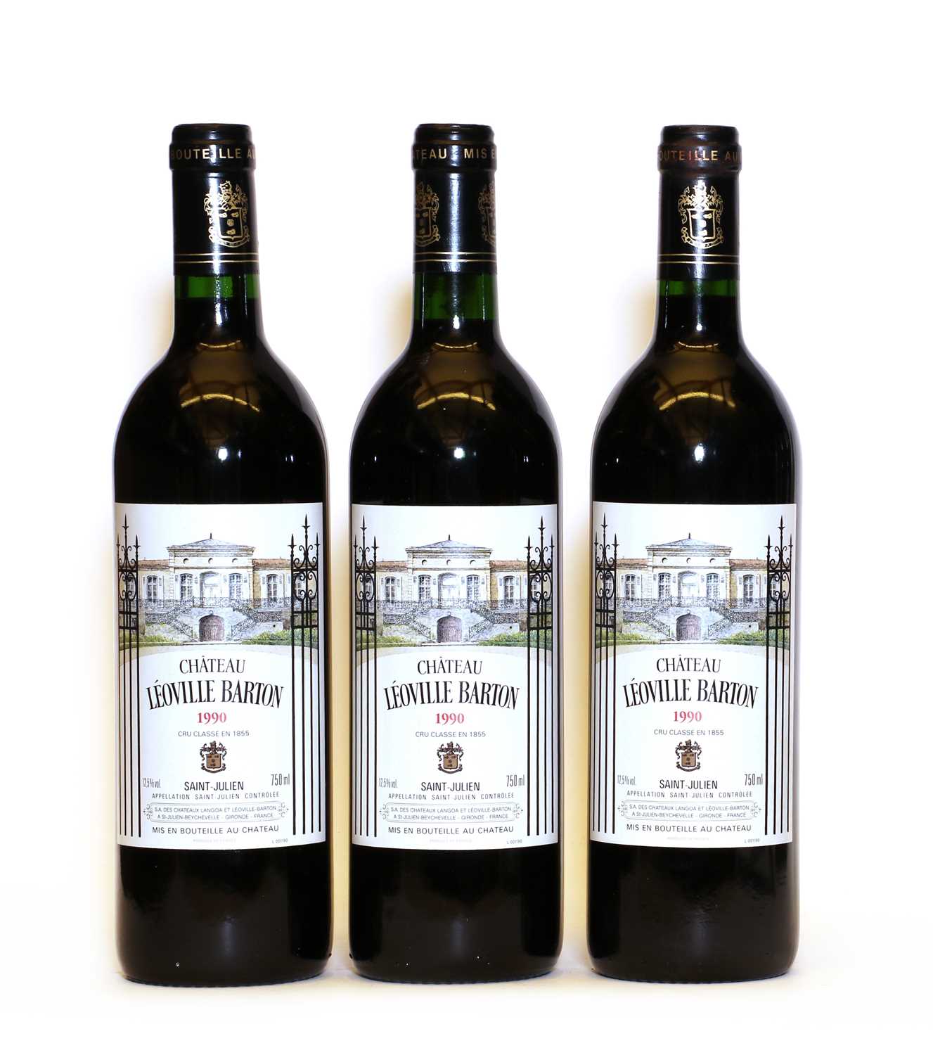 Chateau Leoville Barton, 2eme Cru Classe, St Julien, 1990, three bottles