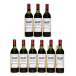 Chateau Grand Puy Lacoste, 5eme Cru Classe, Pauillac, 1982. nine bottles