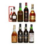 Assorted wine and spirits to include: Bisquit, Three Star Cognac, 1970s and seven various others