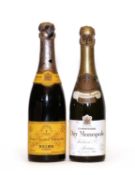 Veuve Clicquot Ponsardin, 1937, 1 half btl and Heidsieck & Co., Dry Monopole, 1941, 1 half btl