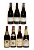 Assorted Burgundy and Rhone: Chambolle Musigny, Dom Grivelet, 1973, one bottle and 3 various others