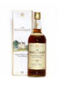 The Macallan, Single Highland Malt Scotch Whisky, 12 Years Old, 1980s bottling, 1 litre, one bottle