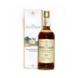 The Macallan, Single Highland Malt Scotch Whisky, 12 Years Old, 1980s bottling, 1 litre, one bottle
