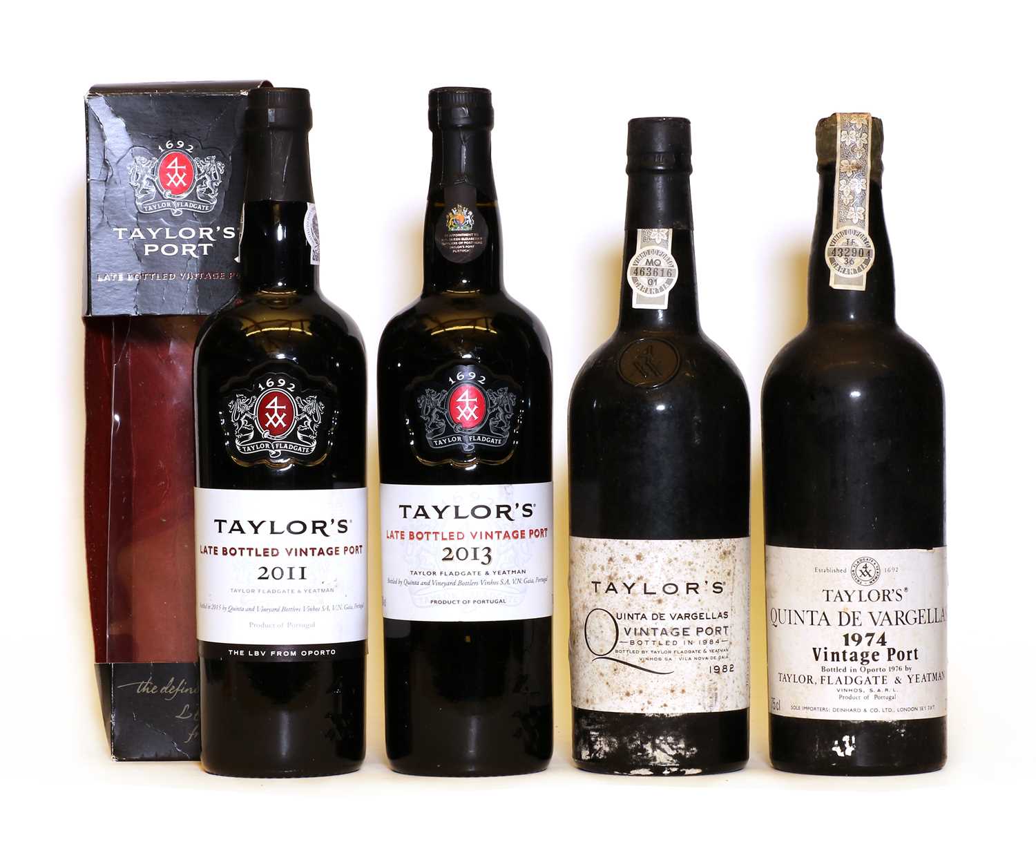 Assorted Taylors Vintage Port: Quinta de Vargellas, 1974, one bottle and three various others