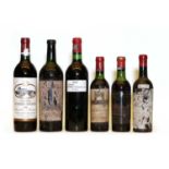 Assorted Bordeaux: Ch Grand Puy Lacoste,Pauillac, 1962, one bottle and five variously sized others