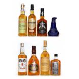 Assorted whisky: Knockando, Pure Single Malt Scotch Whisky, one bottle and seven various others
