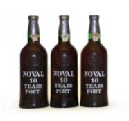 Quinta Do Noval, Ten Year Old Tawny Port, Bottled 1985, three bottles