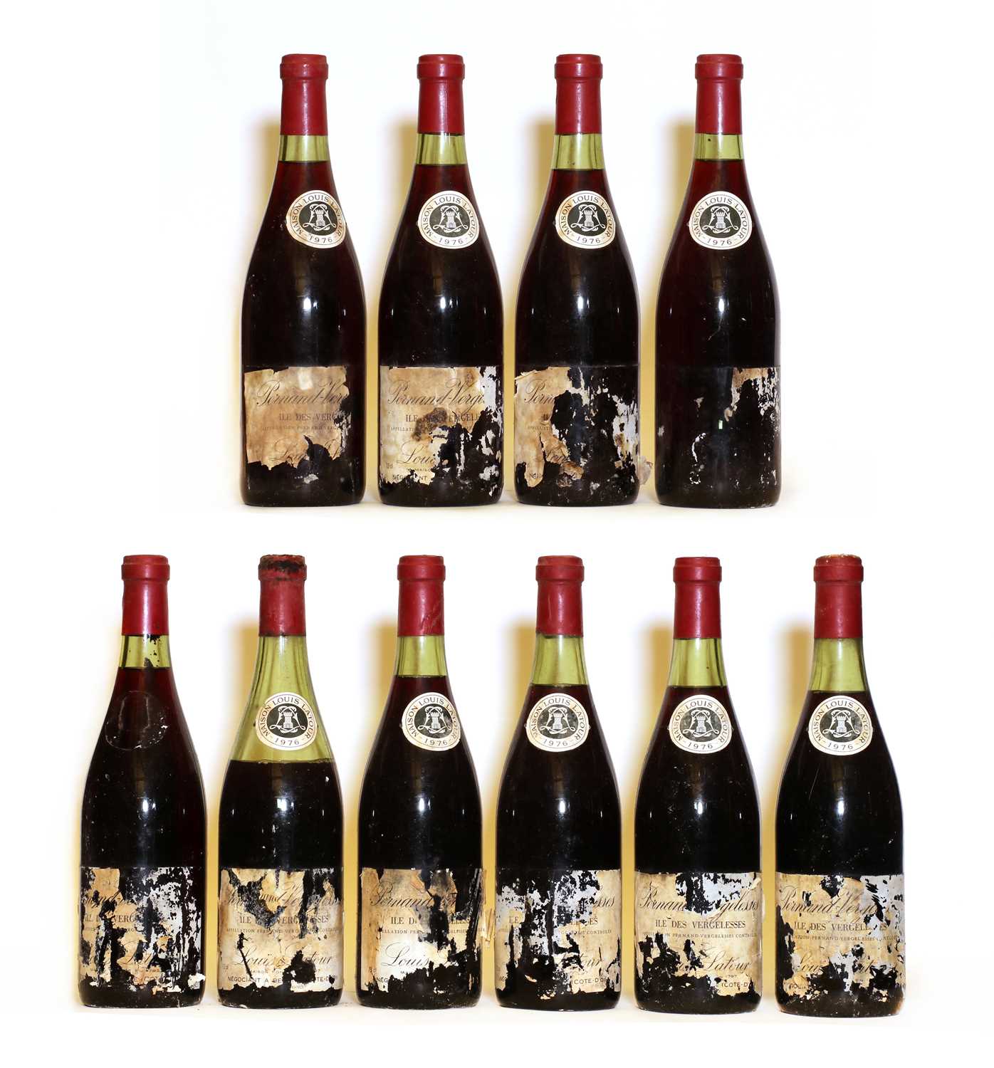 Pernand Vergelesses, 1er Cru, Ile des Vergelesses, Louis Latour, 1976, ten bottles