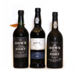 Assorted Dows Port: Vintage Port, 1970, one bottle and two various others