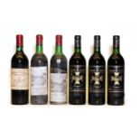 Assorted Pomerol: Chateau du Domaine de l’Eglise, Pomerol, 1986, three bottles and 3 various others