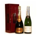 Krug, Grand Cuvee, Reims, NV and Fortnum and Mason, Blanc de Blancs Grand Cru, NV, one bottle each