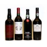 Assorted Wine and Port: Chateau Kirwan, Margaux, 1996, one bottle and three various others