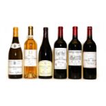 Assorted Bordeaux and Burgundy wine,