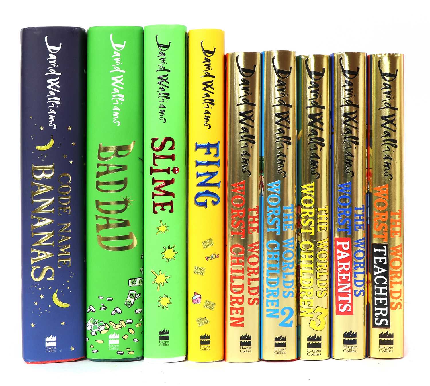 A collection of nine signed David Walliams books,