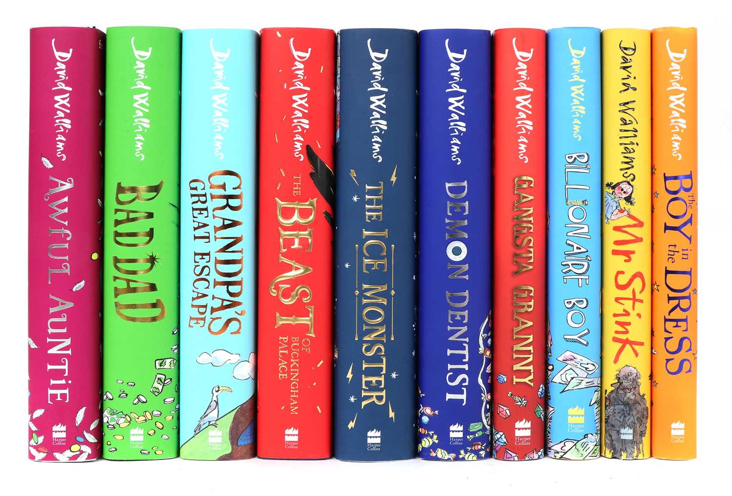 A collection of ten signed David Walliams books,