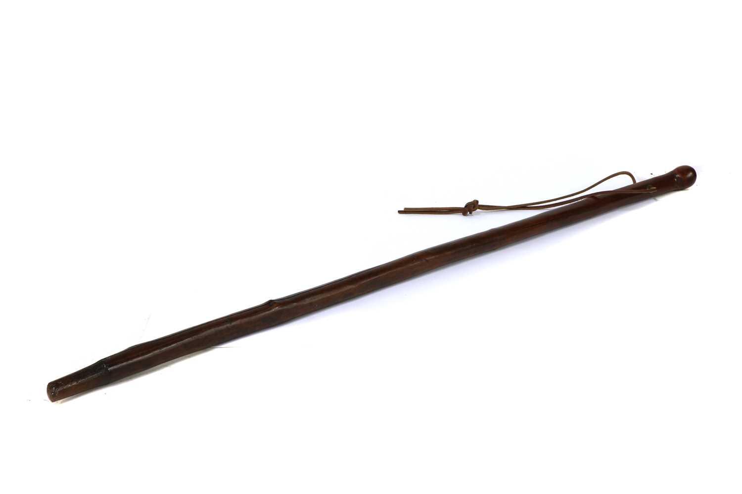 A yew wood walking stick,