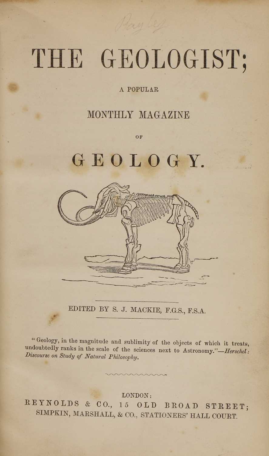 MACKIE, S J (edit): The Geologist. - Image 2 of 3