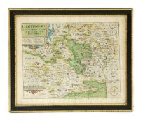 William Kipp 17th century map of Hertfordshire,