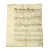 A Tripartite Indenture: Dated 28 May, 1759 and Signed by Thomas Herbert and William Duncombe.