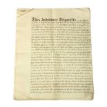 A Tripartite Indenture: Dated 28 May, 1759 and Signed by Thomas Herbert and William Duncombe.