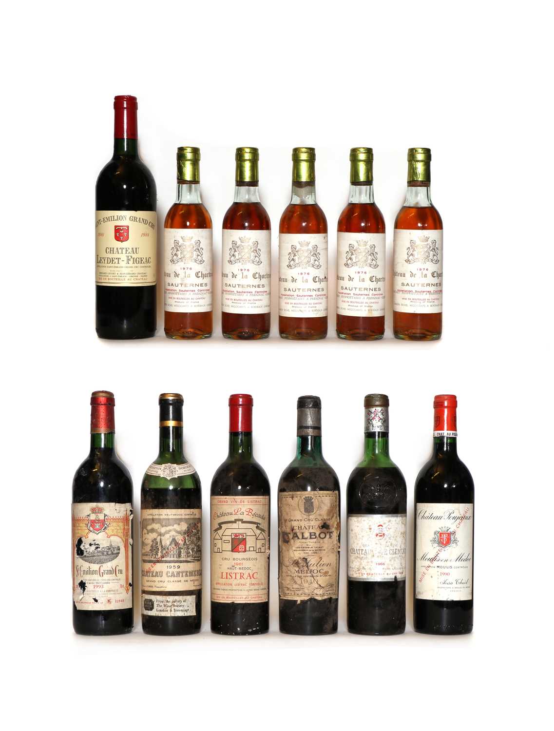 Assorted Red and Sweet Bordeaux: Ch Cantemerle, 1959, one bottle and 11 variously sized others (12)