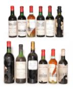 Assorted Wines: Clos Fourtet, unknown vintage, one bottle and eleven variously sized others (12)