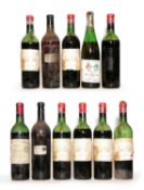 An assortment of wines Chateau Margaux, 1962 (7) and four various others