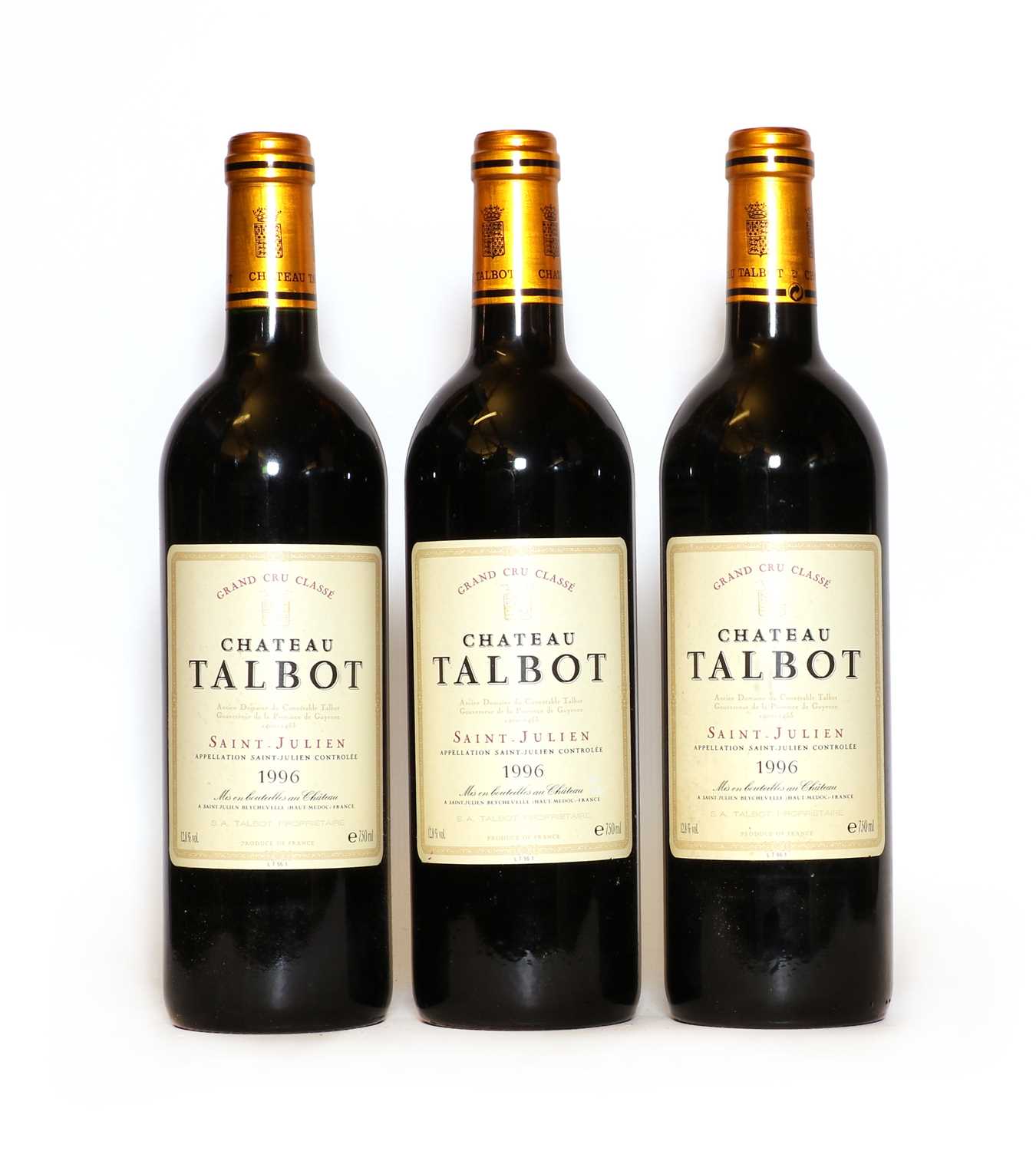 Chateau Talbot, 4eme Cru Classe, Saint Julien, 1996, (3)