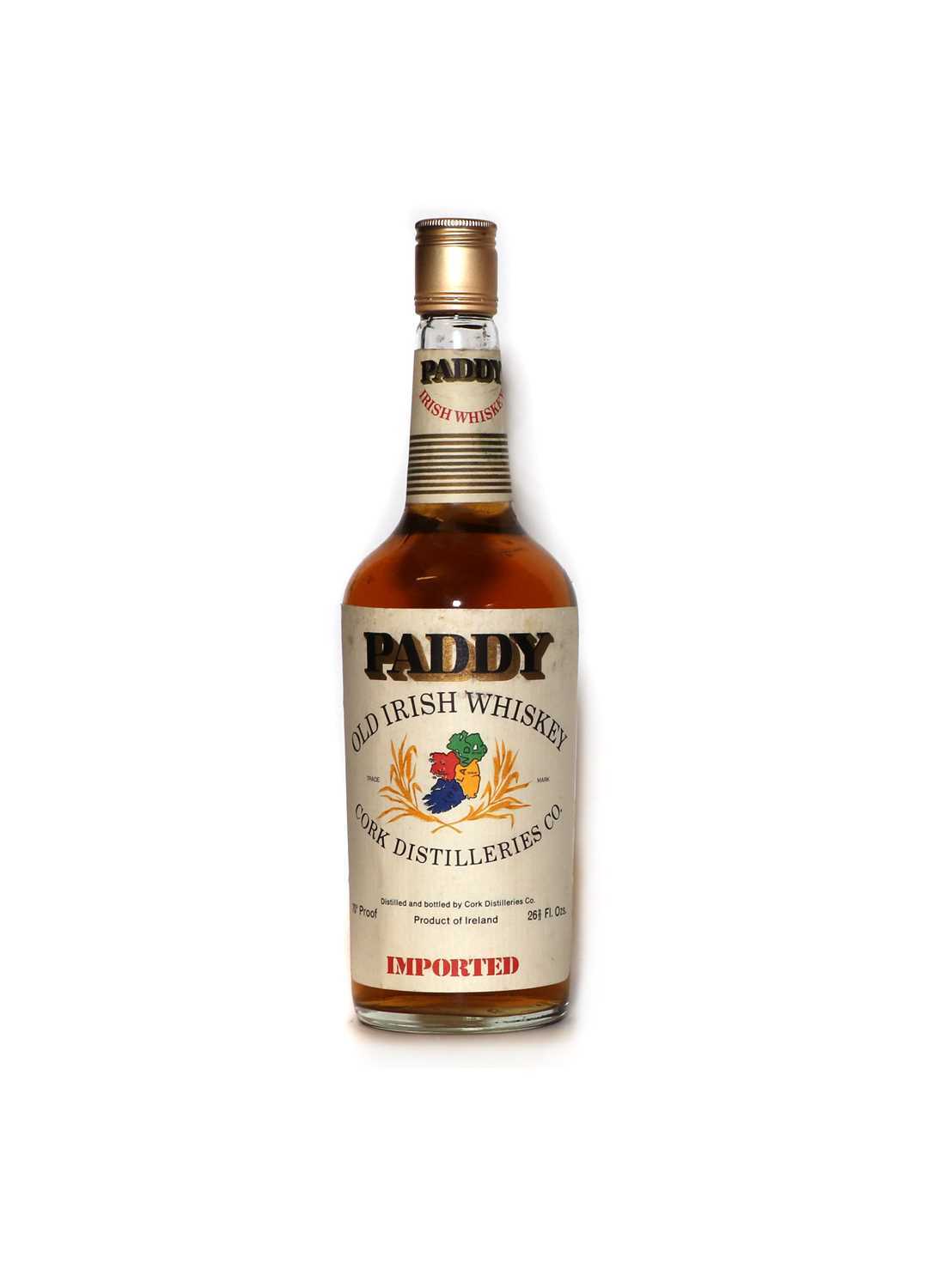 Paddy, Old Irish Whiskey, 1970s import bottling, 70 proof, 26 2/3fl. ozs, (1)
