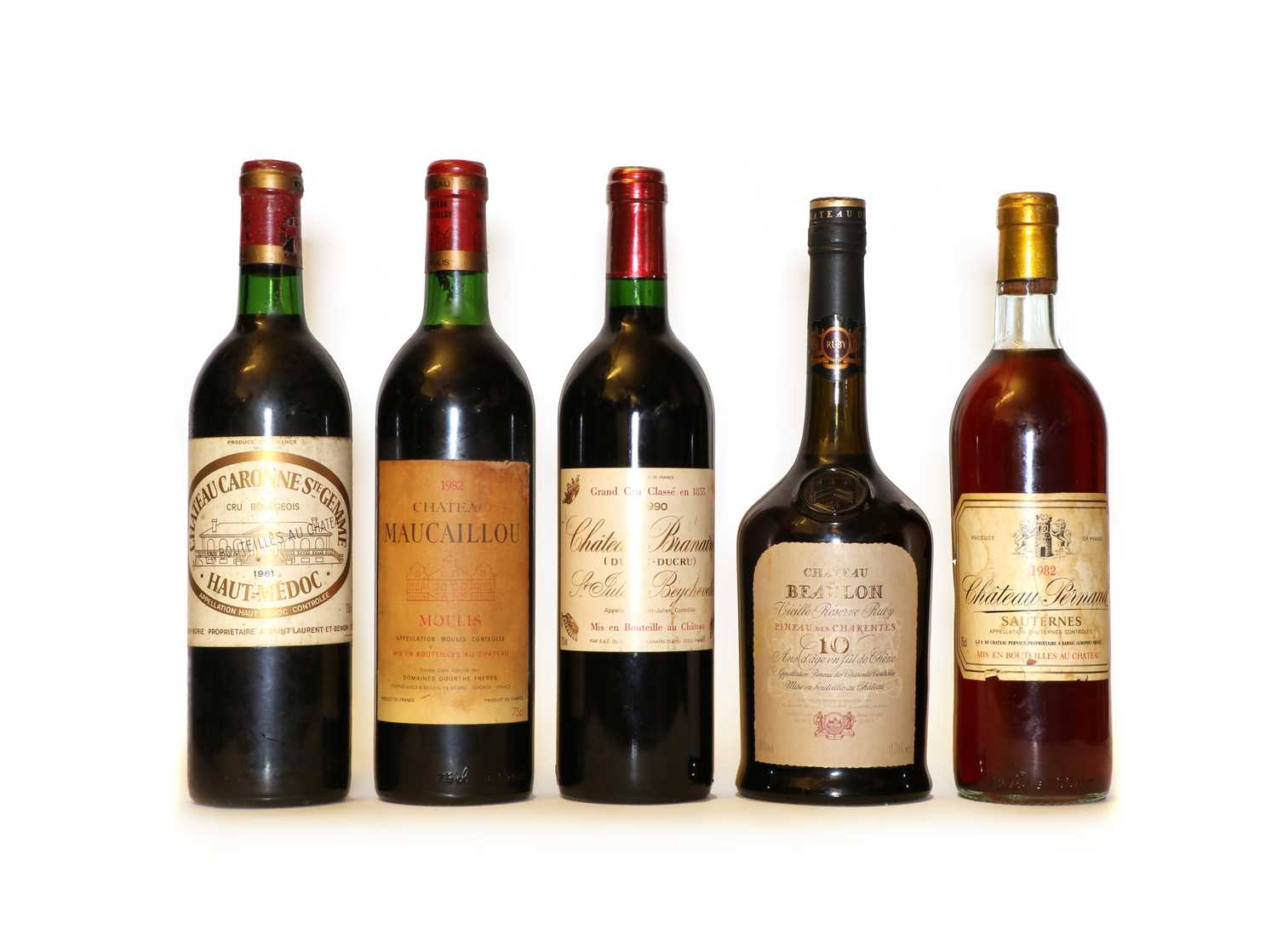 Miscellenous wines: Chateau Pernaud, Sauternes, 1982, (1) and four various others, (5)