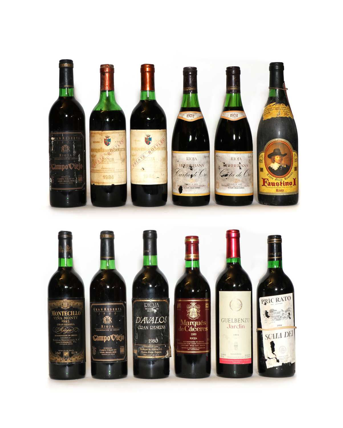 Assorted Spanish: Rioja Reserva, Marques de Murrieta, 1984, two bottles and ten various others (12)