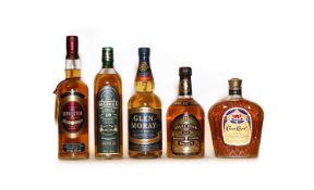 Assorted Whisky: The Singleton of Auchroisk, Single Malt, one bottle and four various others (5)