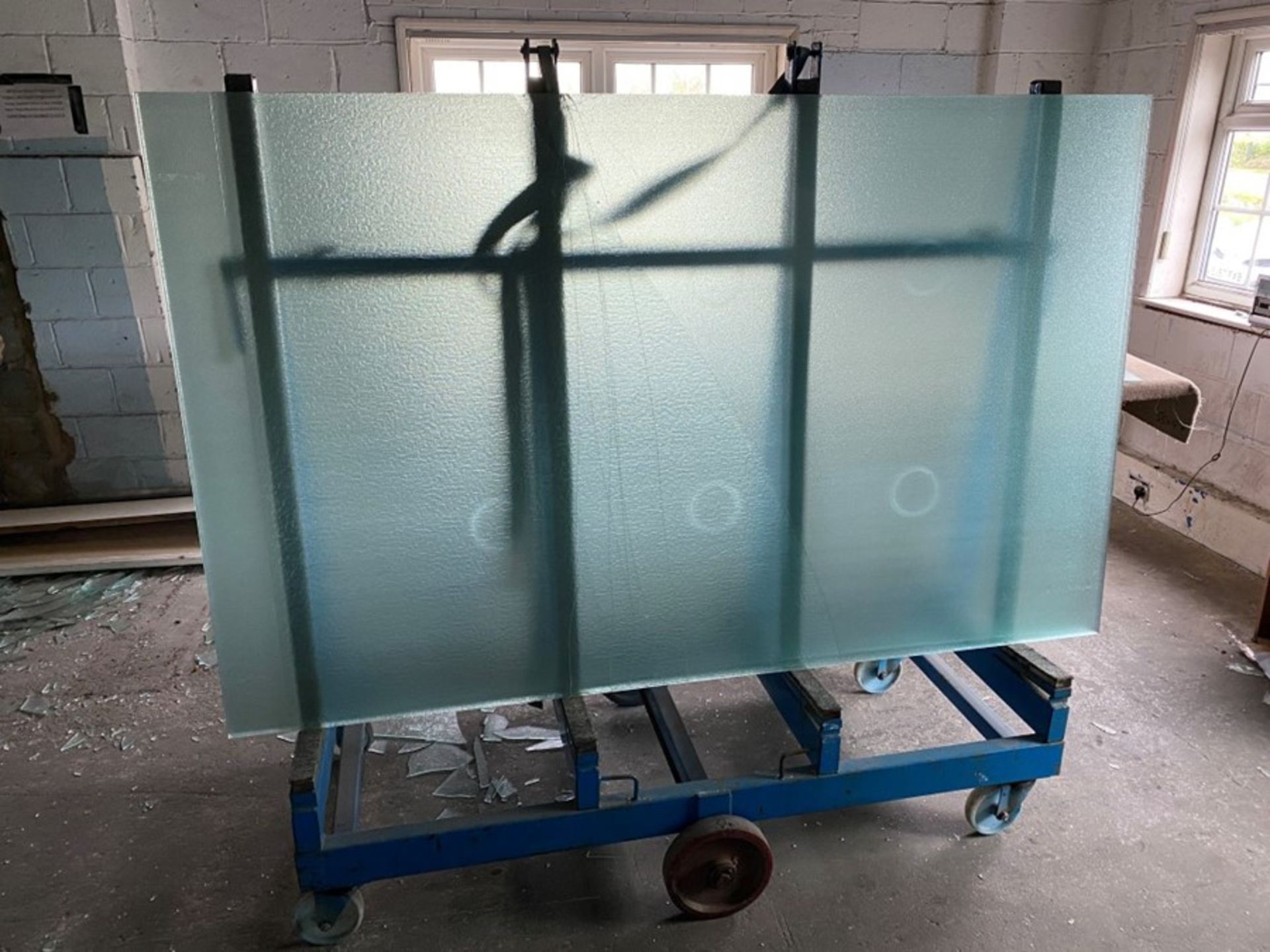 2 x Mobile Metal Glass Trolley inc Glass