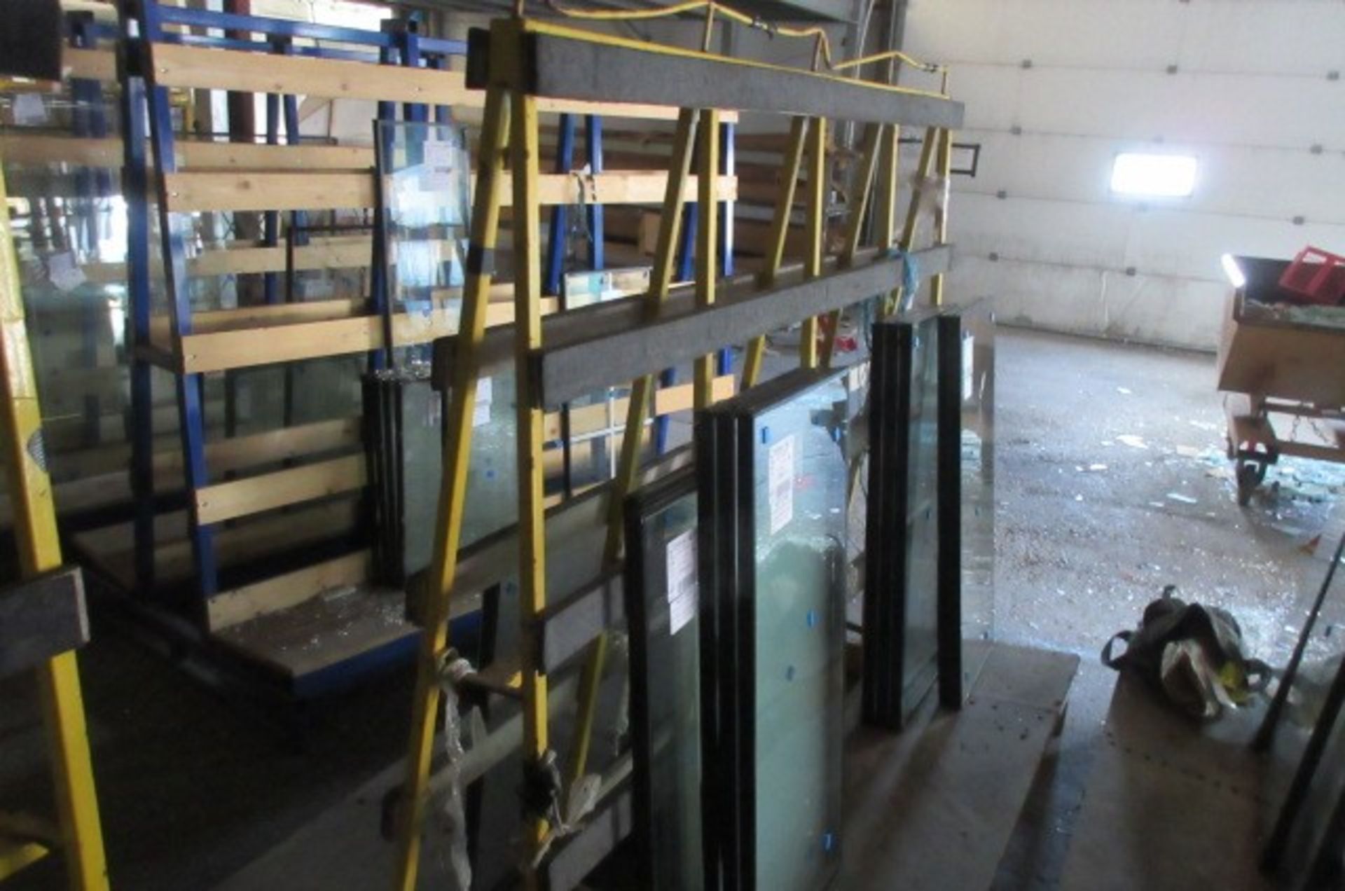 Five static 'A' framed glass storage racks. Size 2.4m x 1.2m x 1.6m high. - Image 3 of 3