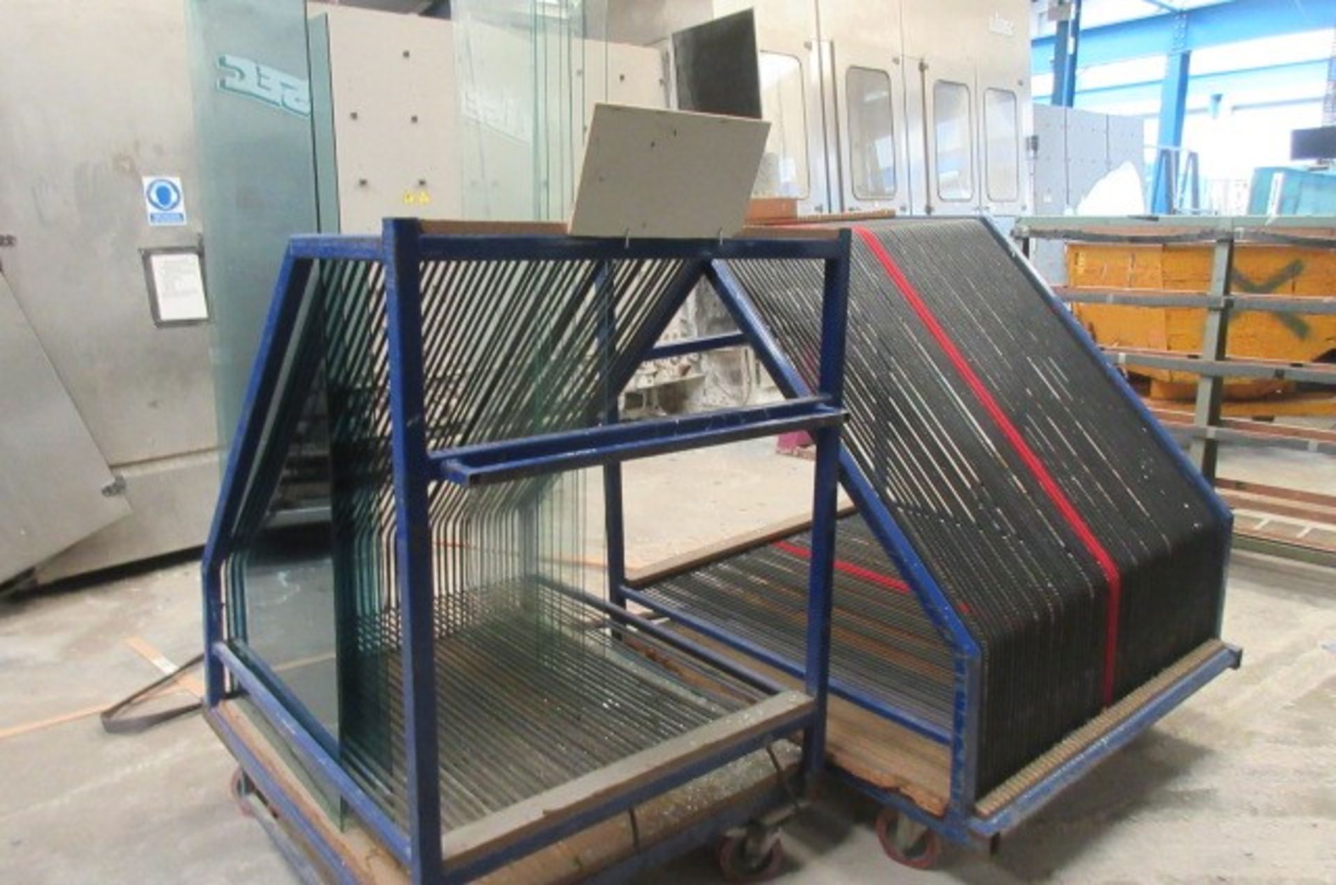 Four mobile 60 space glass transportation racks. Size 1300 x 1300 x 1500mm high. - Image 2 of 3