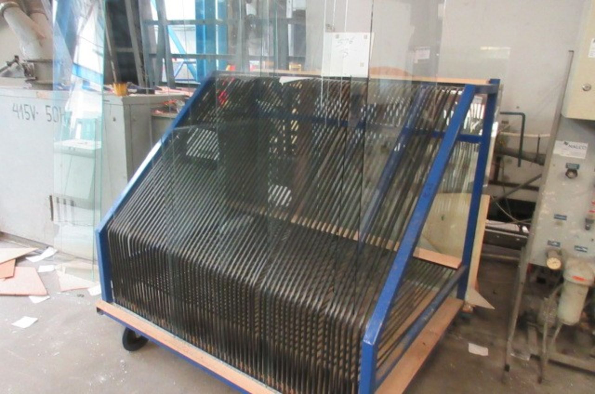 Four mobile 60 space glass transportation racks. Size 1300 x 1300 x 1500mm high. - Image 3 of 3