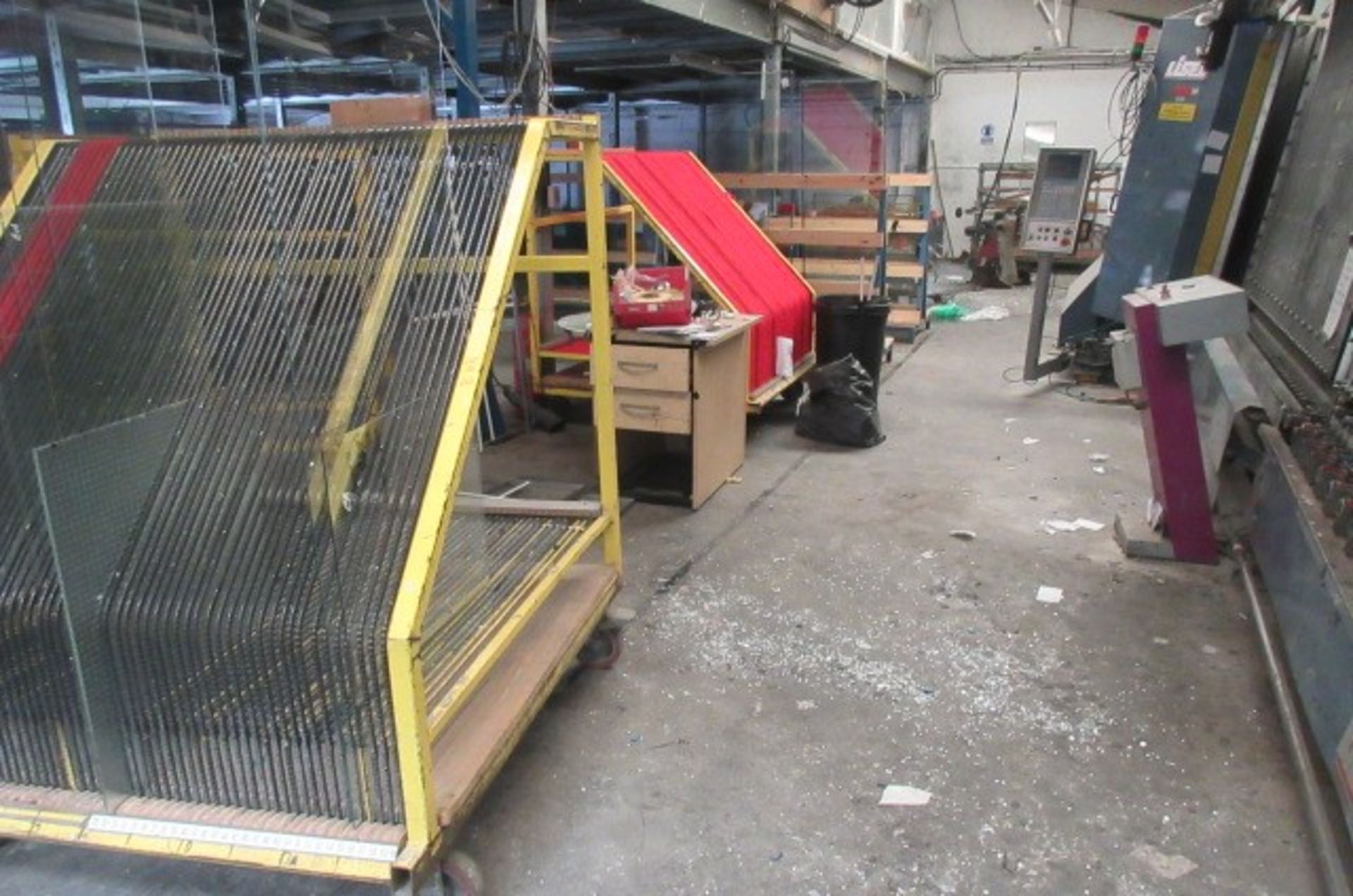 Four mobile 60 space glass transportation racks. Size 1300 x 1300 x 1500mm high. - Image 2 of 2