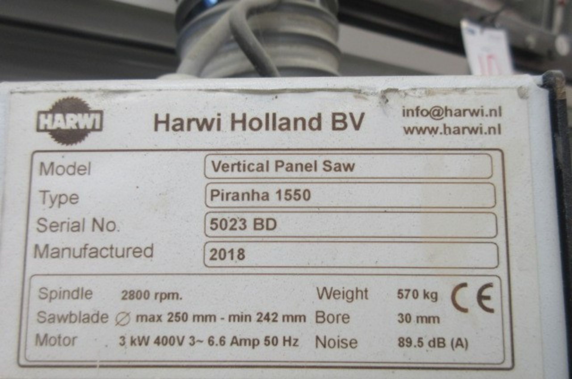 Harwi Piranha 1550 vertical panel / wall saw (2018) - Image 4 of 4