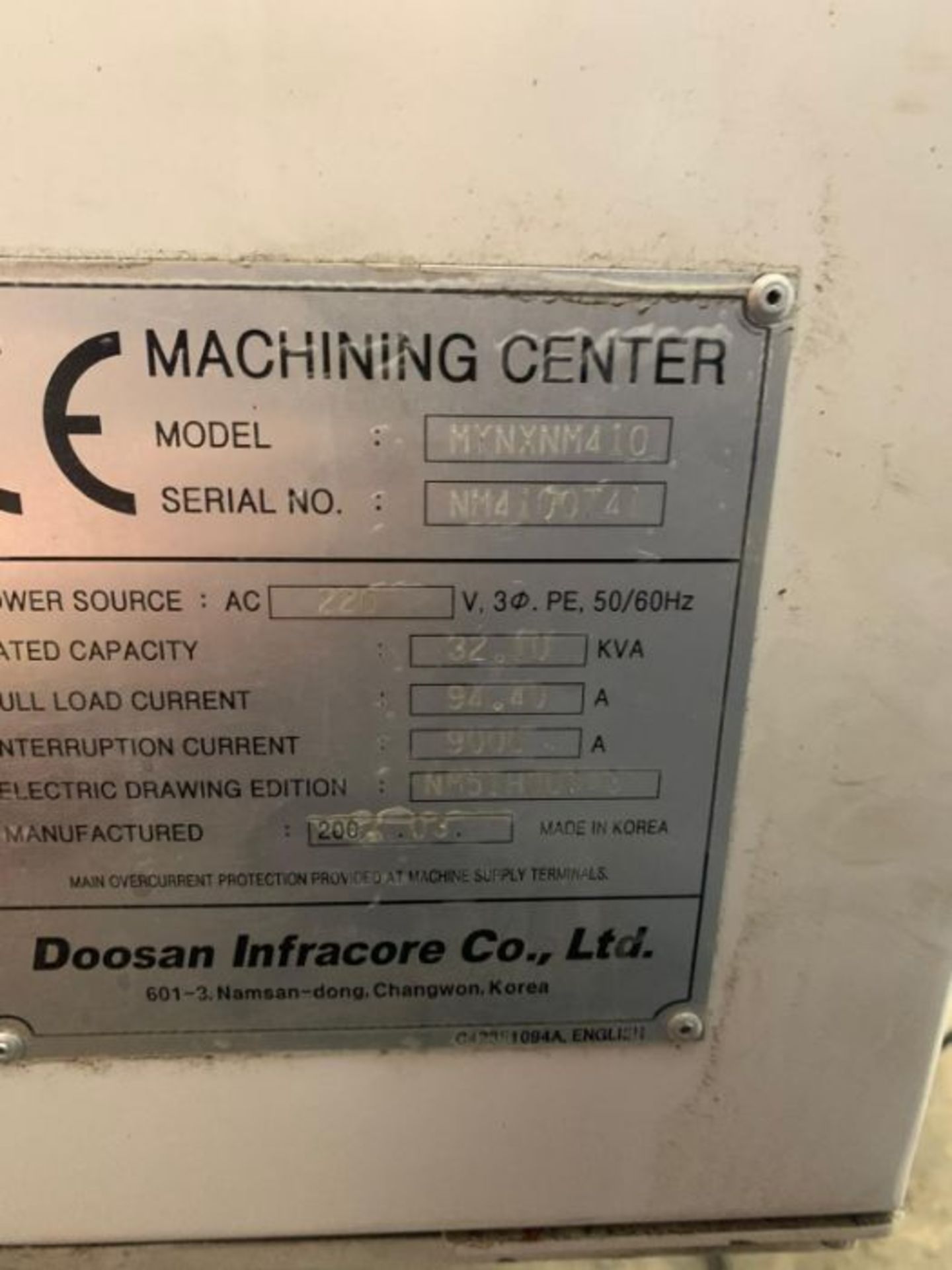 Doosan Mynx NM410 CNC machining centre (2007) - Bild 6 aus 6