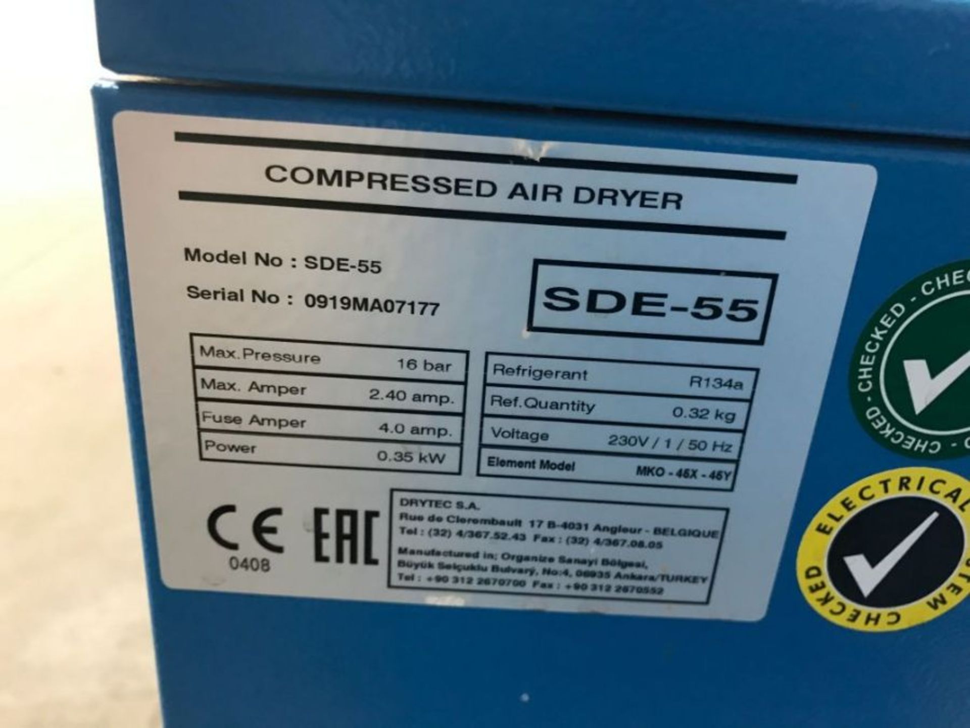 Nu Air NB10/270 receiver mounted air compressor with dryer (2019) - Image 4 of 5