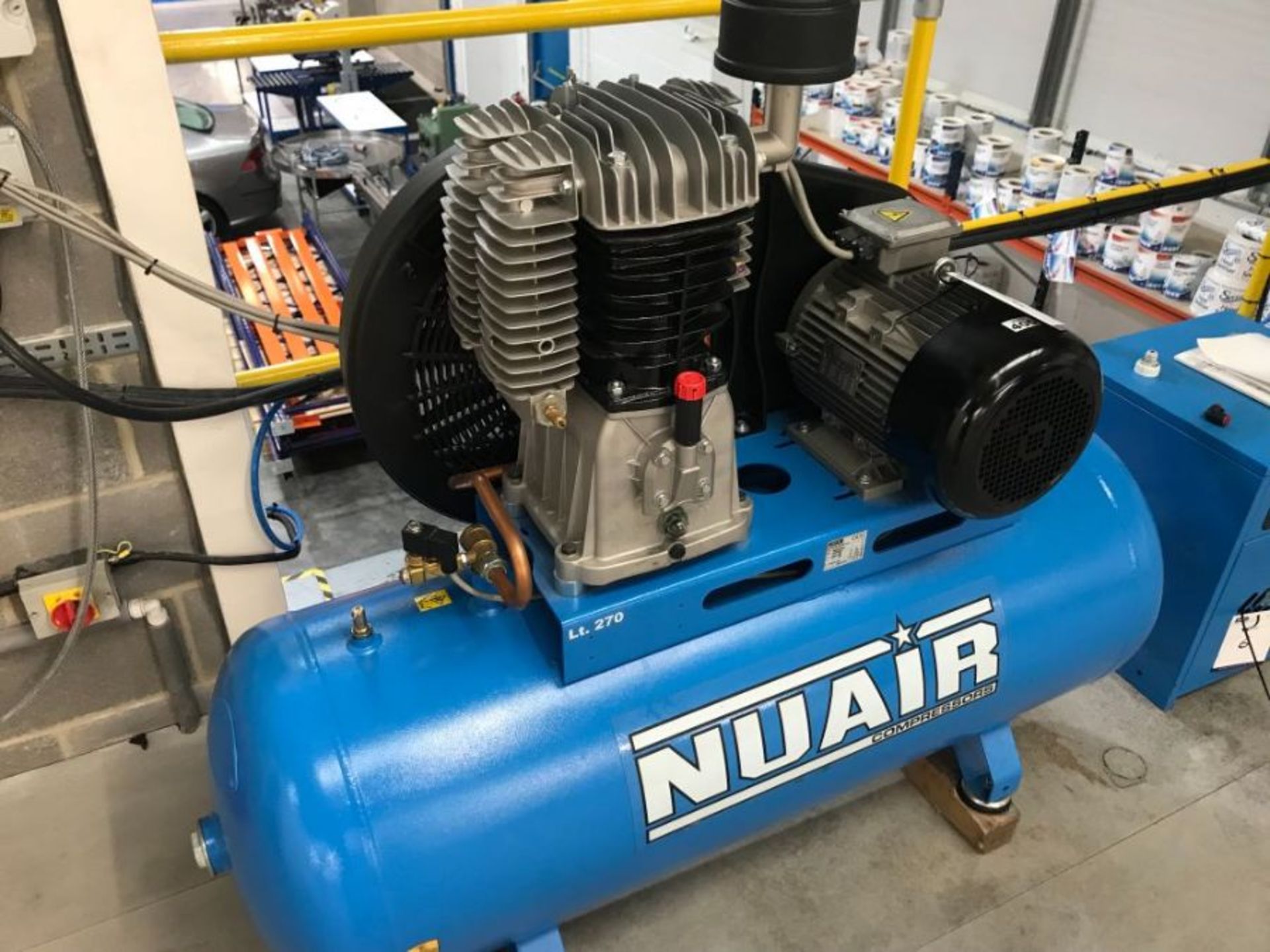 Nu Air NB10/270 receiver mounted air compressor with dryer (2019) - Image 2 of 5