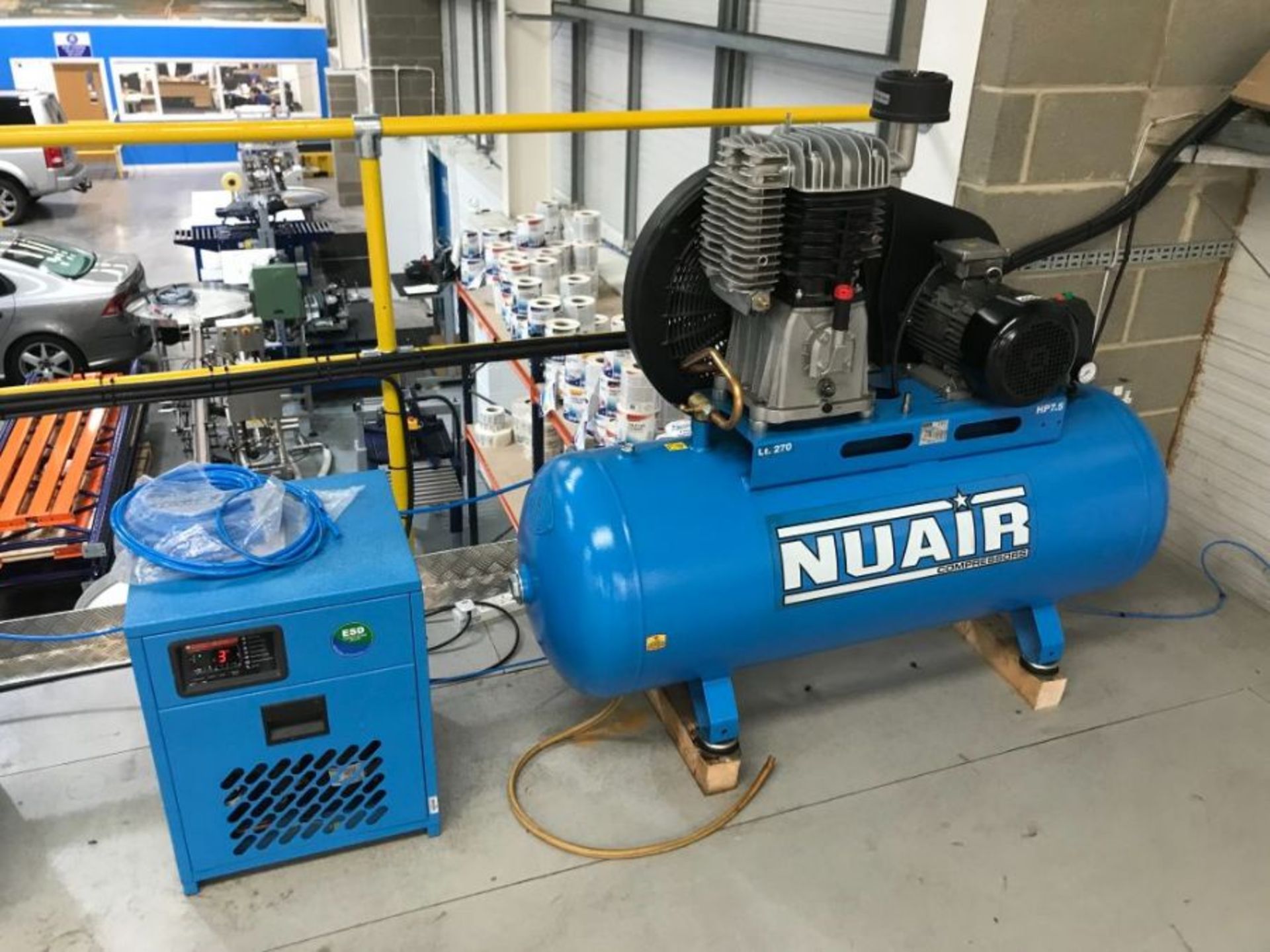 Nu Air NB10/270 receiver mounted air compressor with dryer (2019)